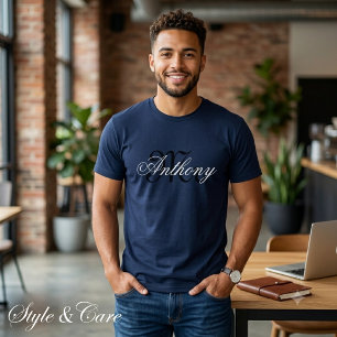 Op maat gemaakte meneer naam heren T-shirt cadeau
