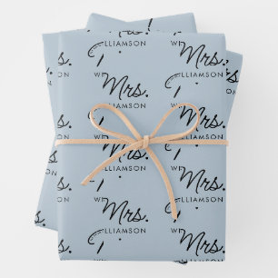 Op maat gemaakte mevrouw Est. Moderne Elegante Scr Inpakpapier Vel