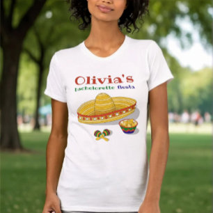 Op maat gemaakte Mexicaanse Fiesta vrijgezellenfee T-shirt