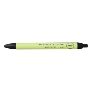 Op maat gemaakte minimale monogram zwarte inktpen inkt pen