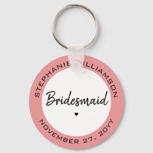 Op maat gemaakte minimalistische bruidsmeisje gepe sleutelhanger