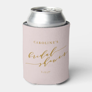 Op maat gemaakte minimalistische elegante roze bru blikjeskoeler
