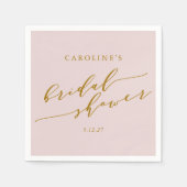 Op maat gemaakte minimalistische elegante roze bru servet (Voorkant)