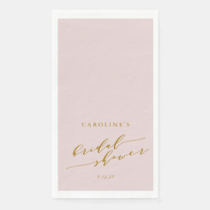 Op maat gemaakte minimalistische elegante roze bru servet