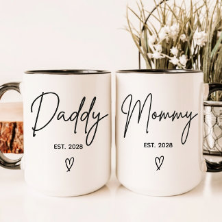 Op maat gemaakte minimalistische mok voor papa's v