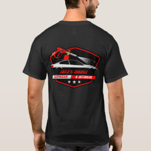 Op maat gemaakte mobiele autowas-detailing bedrijf t-shirt