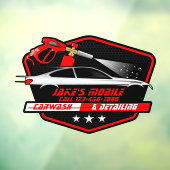Op maat gemaakte mobiele autowas-detailingbedrijf raamsticker (Vel 3)