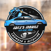 Op maat gemaakte mobiele autowasbeurt detailing bl raamsticker (Vel 2)
