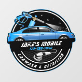 Op maat gemaakte mobiele autowasbeurt detailing bl raamsticker (Vel)