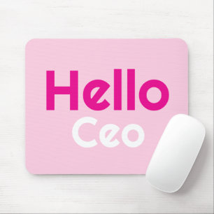 Op maat gemaakte moderne elegante roze hallo Ceo m Muismat