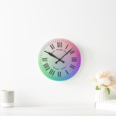 Op maat gemaakte moderne Romeinse cijfers, Kleurri Ronde Klok (Huis)