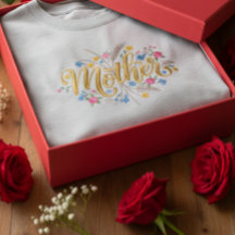 Op maat gemaakte Moeder Bloem Ontwerp T-Shirt