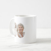 Op maat gemaakte mok met twee foto's voor 80ste ve (Voorkant links)