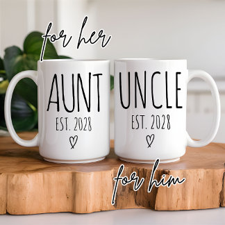 Op maat gemaakte mok voor tante en oom, cadeau voo