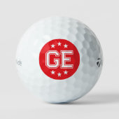 Op maat gemaakte monogram 12x TaylorMade golfbal c Golfballen (Voorkant)