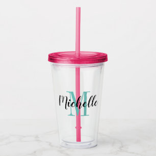 Op maat gemaakte monogram acryl tumbler glazen
