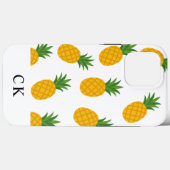 Op maat gemaakte monogram ananas Case-Mate iPhone Case (Achterkant (horizontaal))