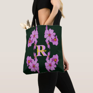 Op maat gemaakte monogram initiaal naam Roze Madel Draagtas
