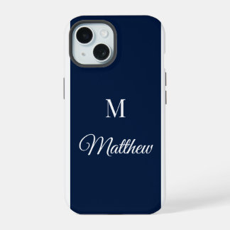Op maat gemaakte monogram iPhone-hoes iPhone 15 Hoesje