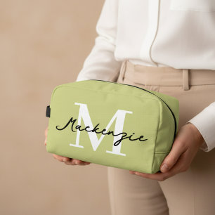Op maat gemaakte monogram make-uptas modern cadeau toilettasje