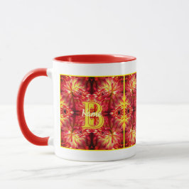 Op maat gemaakte monogram met uw eerste naam dahli mok