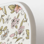 Op maat gemaakte monogram met wilde bloemen pickleball paddle (Links Detail)