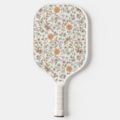 Op maat gemaakte monogram met wilde bloemen pickleball paddle (Achterkant)