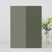 Op maat gemaakte mosgroene gespleten textuur uitno kaart (Staand voorkant)