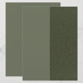Op maat gemaakte mosgroene gespleten textuur uitno kaart (Voorkant / Achterkant)