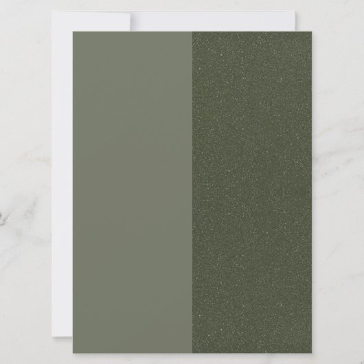 Op maat gemaakte mosgroene gespleten textuur uitno kaart (Voorkant)