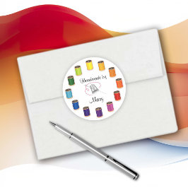 Op maat gemaakte naaistickers ronde sticker