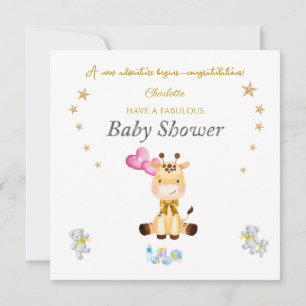 Op maat gemaakte naam Baby Giraffe ballonnen Baby