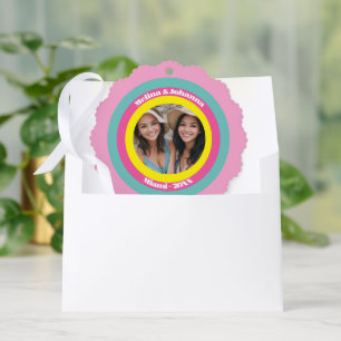 Op maat gemaakte naam beste vriendinnen vrienden m ornament kaart