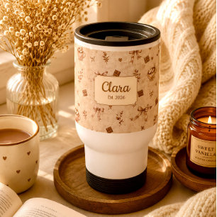 Op maat gemaakte naam Cozy Cocoa Hot Chocolate Pat Reisbeker