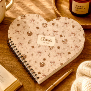 Op maat gemaakte naam Cozy Cocoa Warme Chocolade H Notitieboek