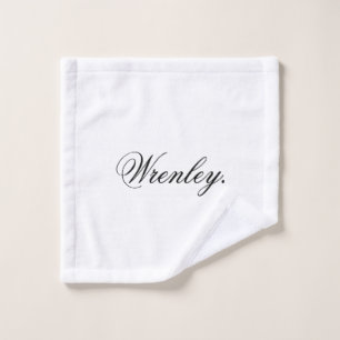 Op maat gemaakte naam gepersonaliseerde klassieke washandje