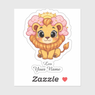 Op maat gemaakte naam Leo Hemel Dierenriem Sticker