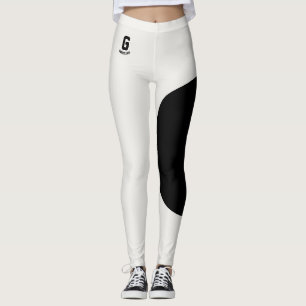 Op maat gemaakte naam modern neutraal schattig zwa leggings
