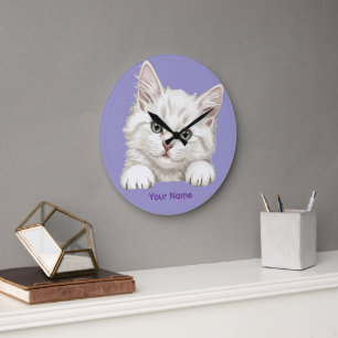 Op maat gemaakte naam Persoonlijke Kitten Kunst Ca Grote Klok