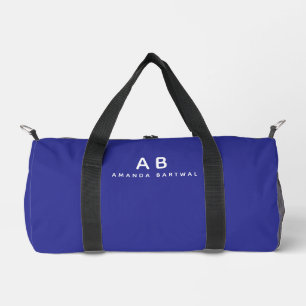 Op maat gemaakte naam stijlvol elegant modern blau plunjezak