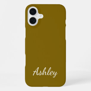 Op maat gemaakte naam stijlvol modern elegant mini iPhone 16 plus hoesje