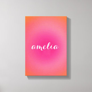 Op maat gemaakte naam wandkunst – Krachtig serif m Canvas Afdruk