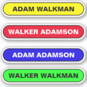 Op maat gemaakte naamplaat voor veiligheidshelm - sticker (Voorkant)