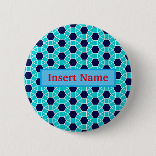 Op maat gemaakte naamplaatje speld ronde button 5,7 cm