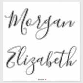 Op maat gemaakte naamstickers in script sticker (Vel)