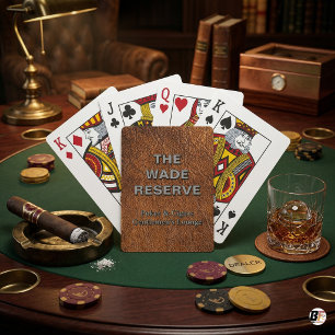 Op maat gemaakte namaakleren mannen grot poker lou pokerkaarten