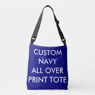 Op maat gemaakte NAVY ALL OVER PRINT TOTE TAS