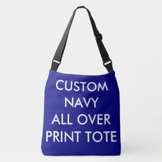Op maat gemaakte NAVY ALL OVER PRINT TOTE TAS