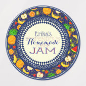 Op maat gemaakte Navy Blue Vruchten Thuisgemaakte  Labels (Design 1)