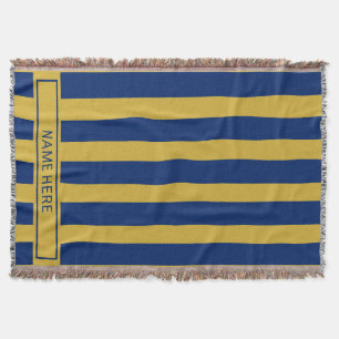 Op maat gemaakte Navy M Gouden Streep Dekbed met U Deken
